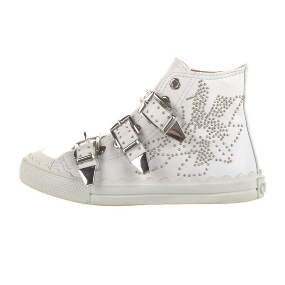 ChloéLeather Studded Accents SneakersWomen's Size: 7US